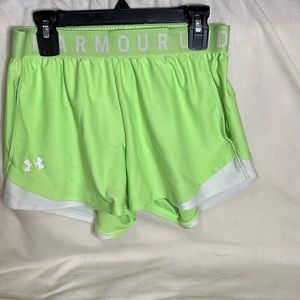 Green under armor women’s athletic shorts
